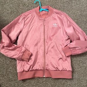 Pink adidas bomber jacket